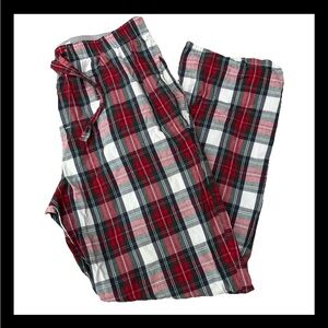Old Navy Red Plaid Tartan Cotton Pajama Pants Sleep Lounge Unisex‎ Medium Men